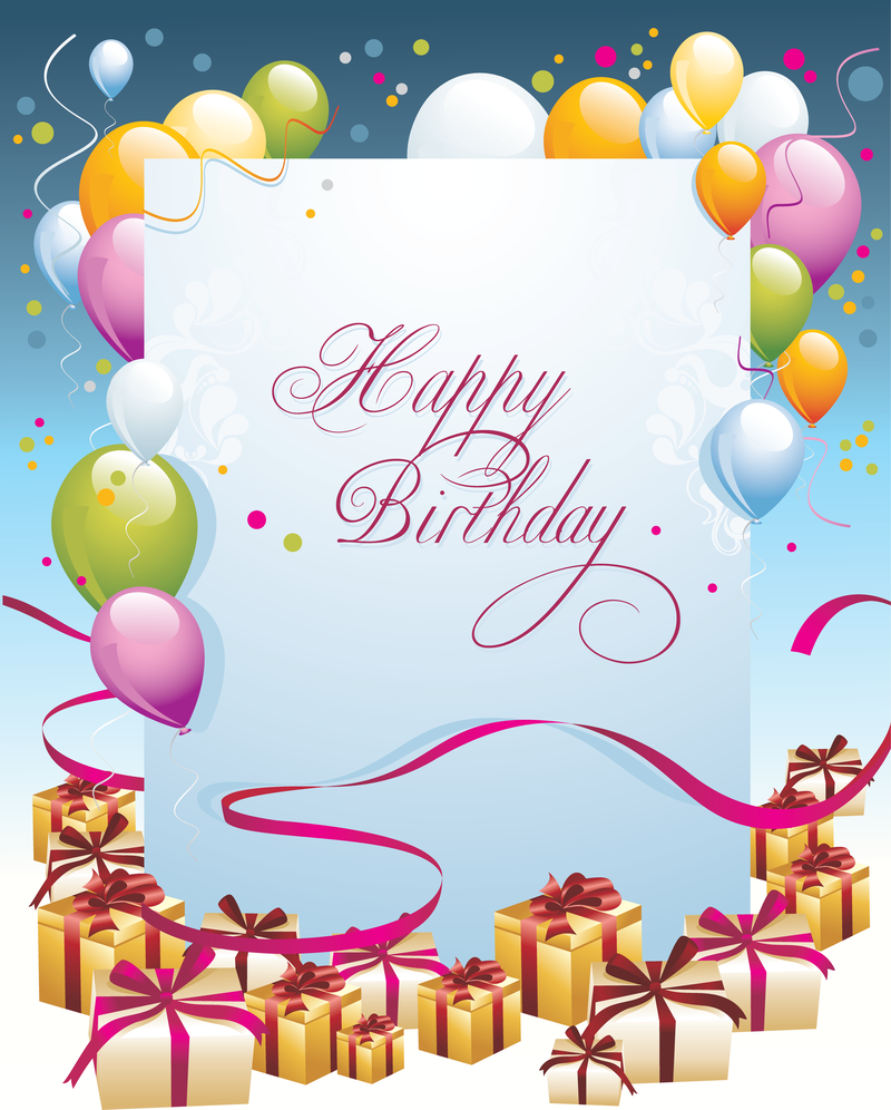 Download Happy Birthday Postcard 03 Vector - Vector download