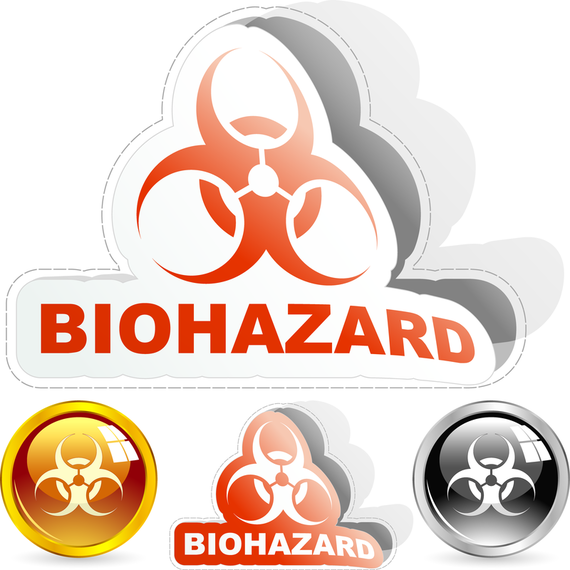 Conjunto de iconos de etiqueta de riesgo biológico Conjunto de iconos de etiqueta de riesgo biológico