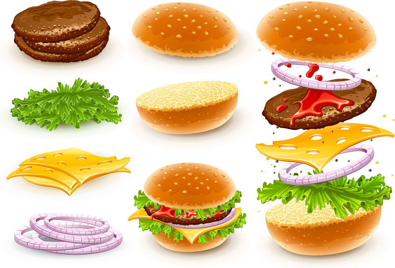 Comida rápida 01 Vector Comida rápida 01 Vector