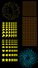 Conjunto de design de matriz colorida