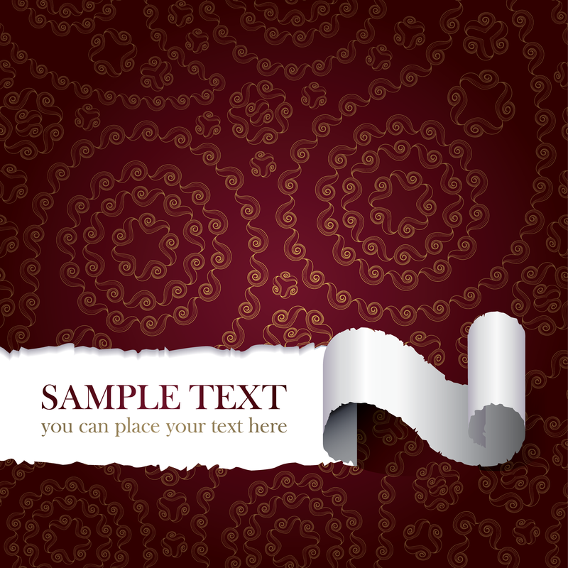 Tear Marks Retro Wallpaper 03 Vector