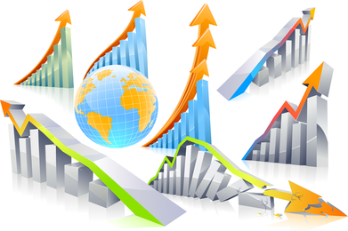 Vector de tabla de estadísticas comerciales