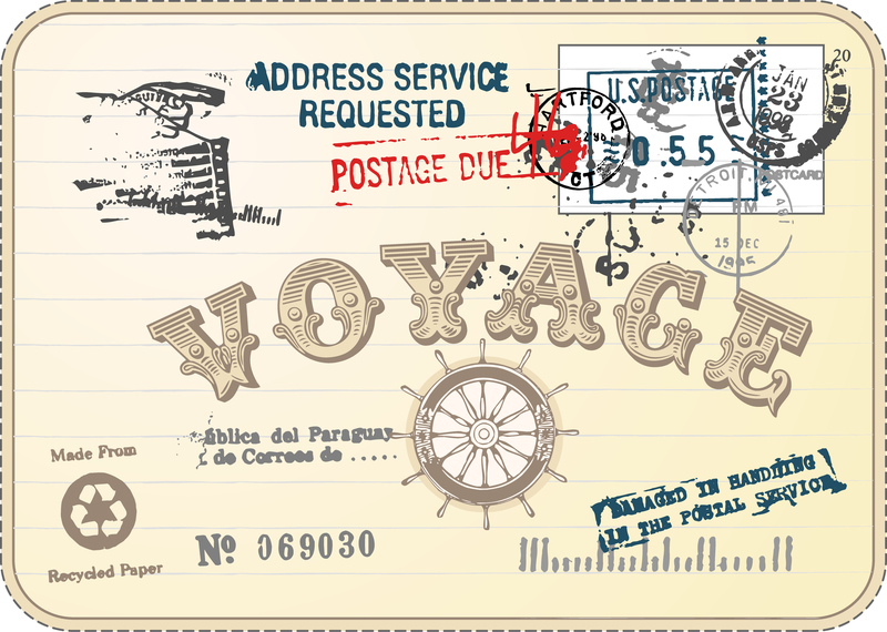 Vintage Postcards And Stamps 03 Vector Vintage Postcards And Stamps 03 Vector