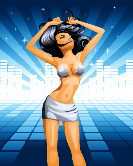 Vektor-Party-Girl Vektor-Party-Girl