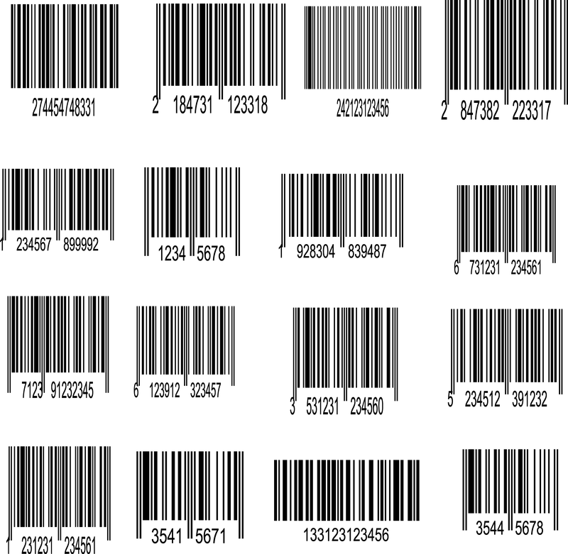 Barcode-Etikett 01 Vektor