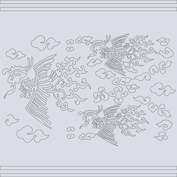 Classical Chinese Auspicious Phoenix Map Vector Classical Chinese Auspicious Phoenix Map Vector