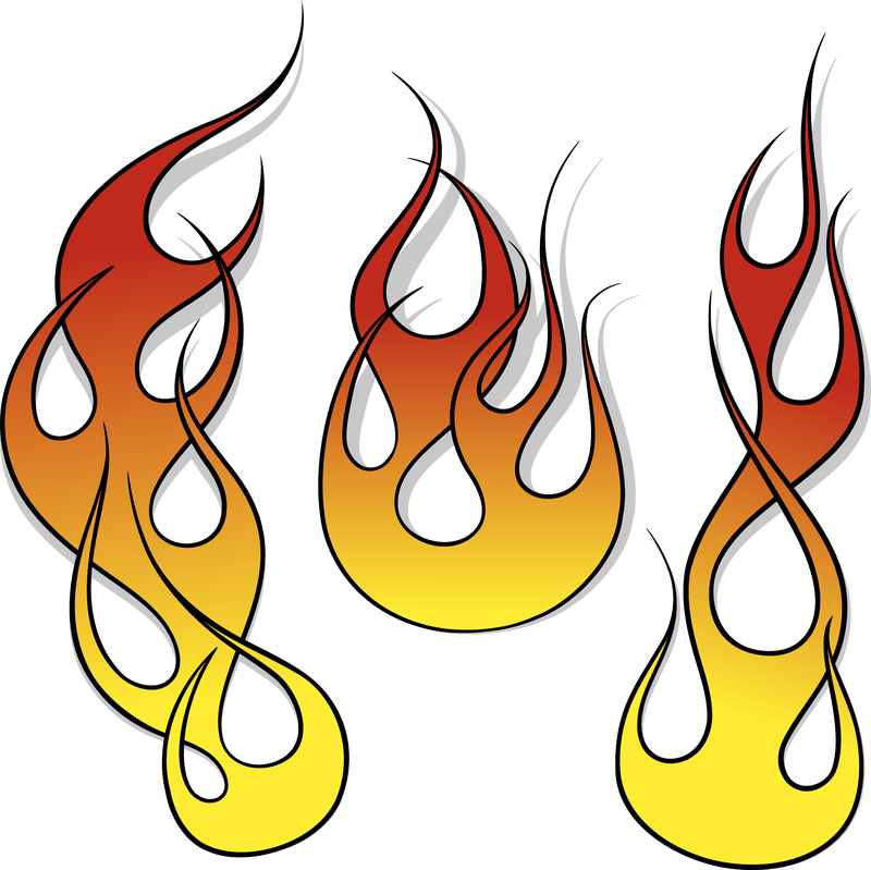 Variedade de clip-art prático de totem de fogo