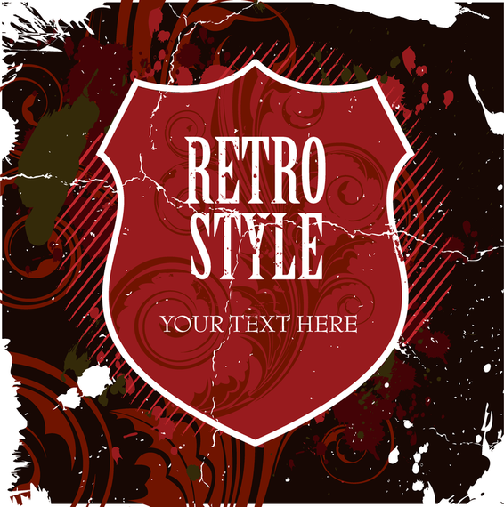3 European Nostalgic Theme Vector Shield 3 European Nostalgic Theme Vector Shield