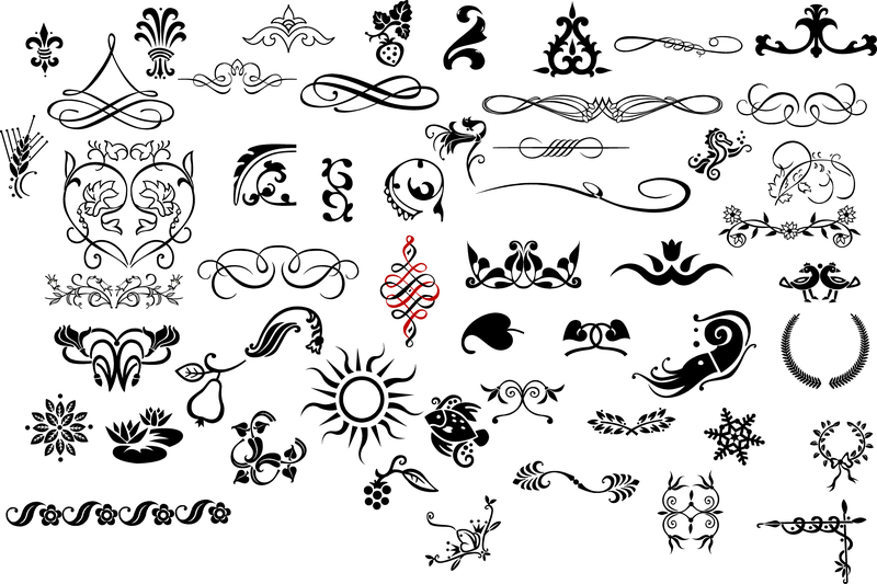 Ornamentos e flores grátis