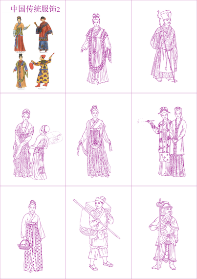 Vector 2 Roupa Tradicional Chinesa Vector 2 Roupa Tradicional Chinesa