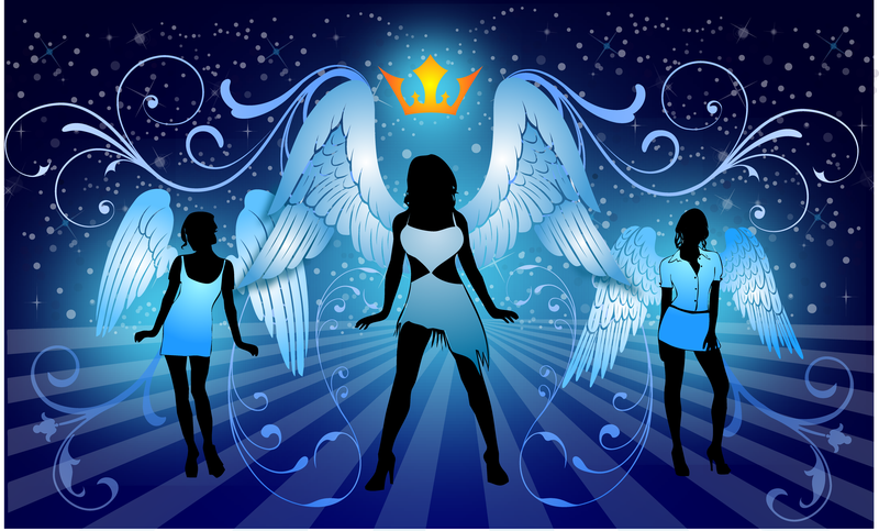Night Angels Free Vector Illustration