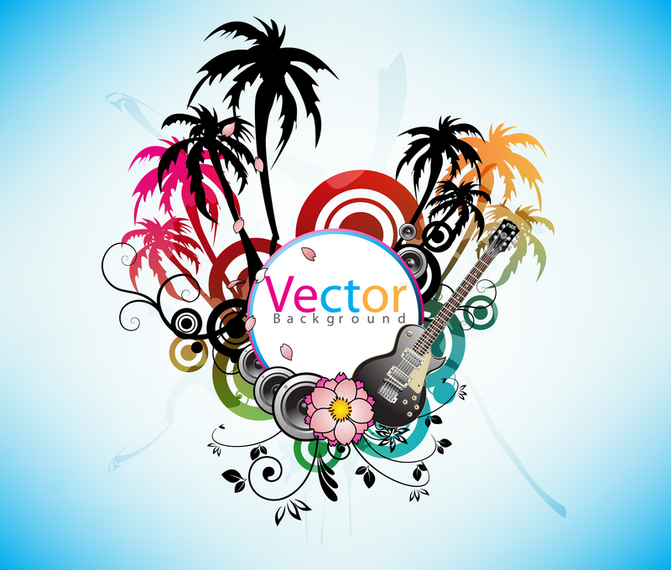 Vetor de tema de música a tendência 3 Vetor de tema de música a tendência 3