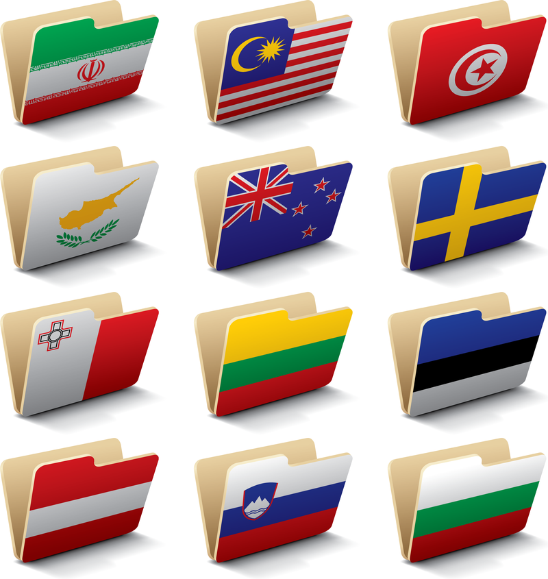 Carpetas de banderas vectoriales