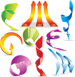 Vector Colorful Dynamic Arrow