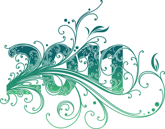 2011 año nuevo diseño de remolino gráfico vectorial
