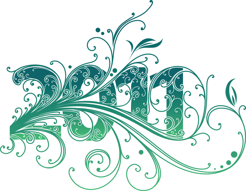 2011 New Year Swirl Design Vector Graphic