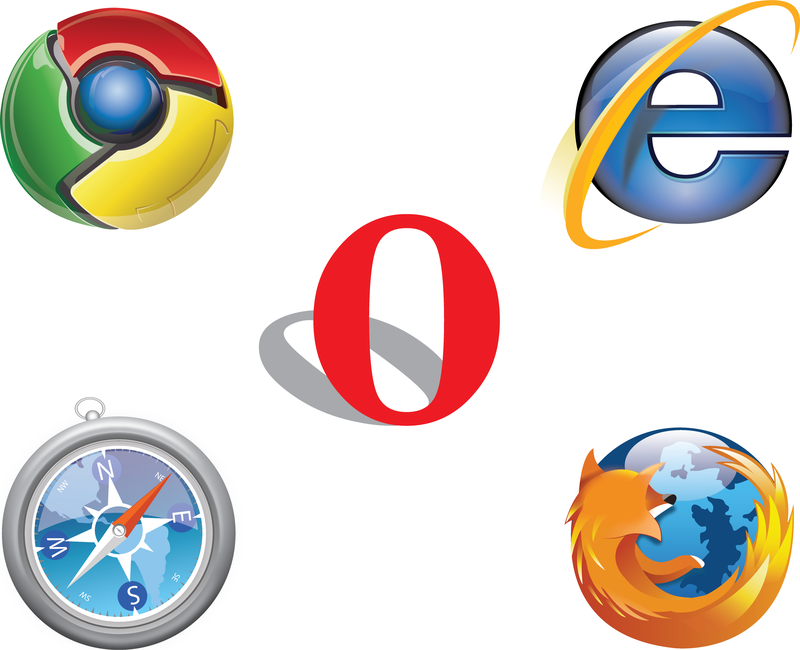 Vector libre del logotipo de Chrome Firefox Safari Opera