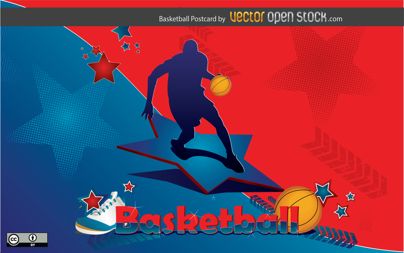 Diseño de postal de baloncesto
