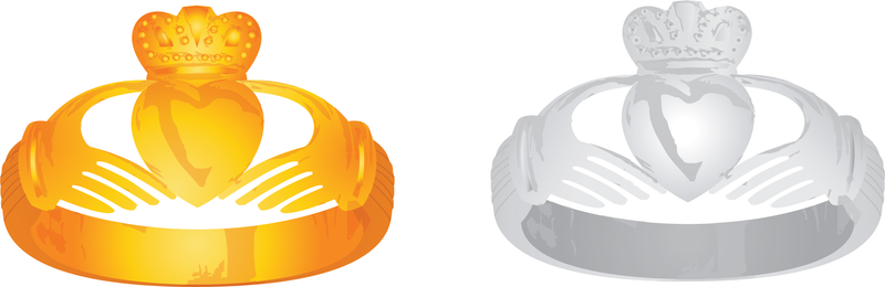 Free Claddagh Ring Vector Gold And Silver Free Claddagh Ring Vector Gold And Silver