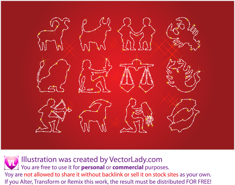 Kostenlose Horoskop Zeichen Vektoren