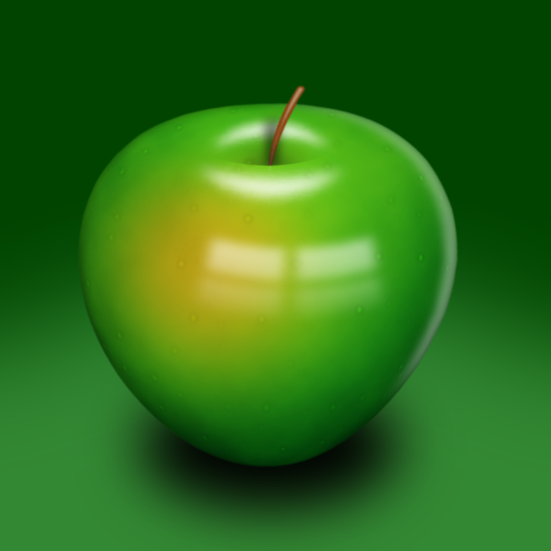 Maçã verde 3D