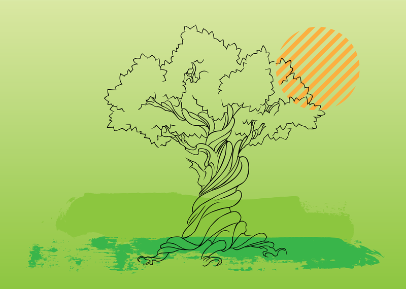 Baum-Vektor-Illustration