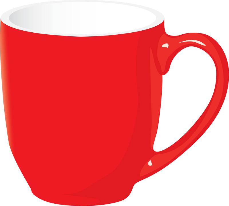 Vector de taza de café roja