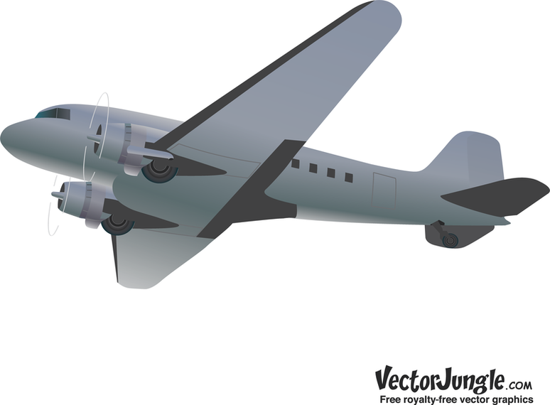 Download Free Retro Styled Vector Airplane - Vector download
