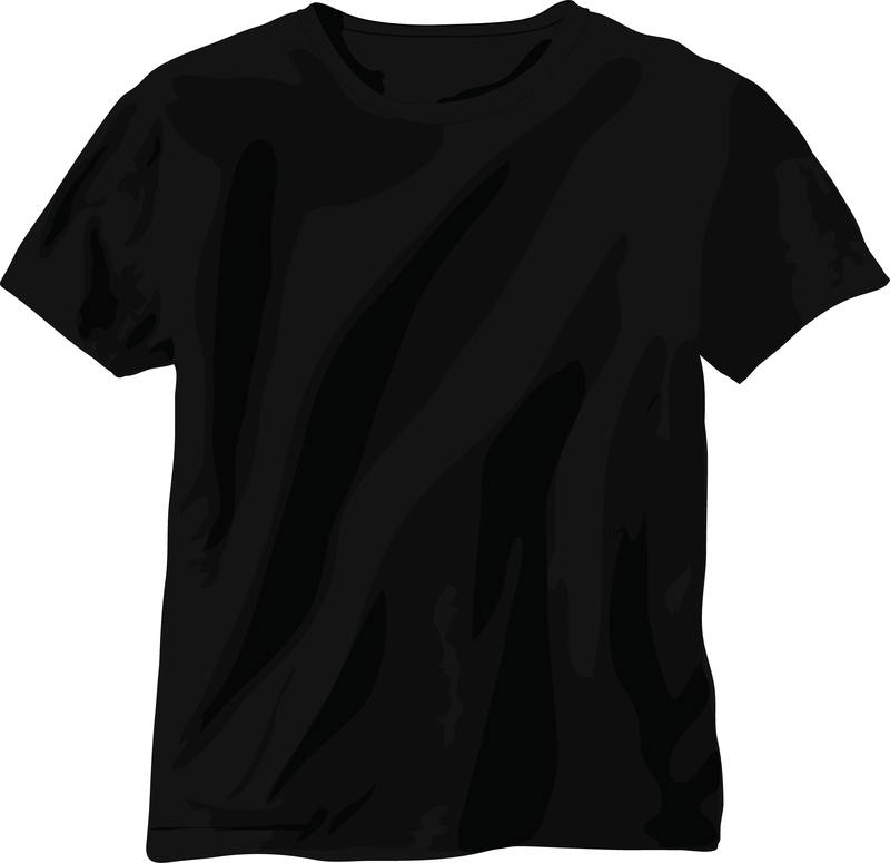 Camiseta negra del vector