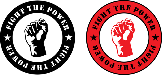 Fight The Power Vector Sticker Vector Download