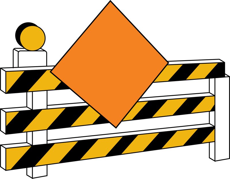 Em construção Sign Board Vector