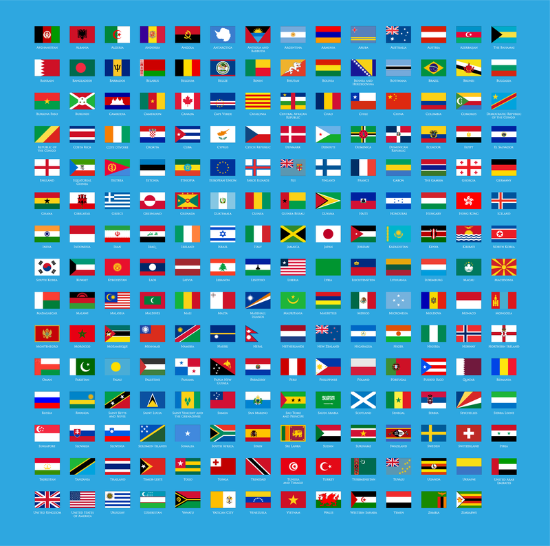 Vektor-Set von Flaggen der Welt