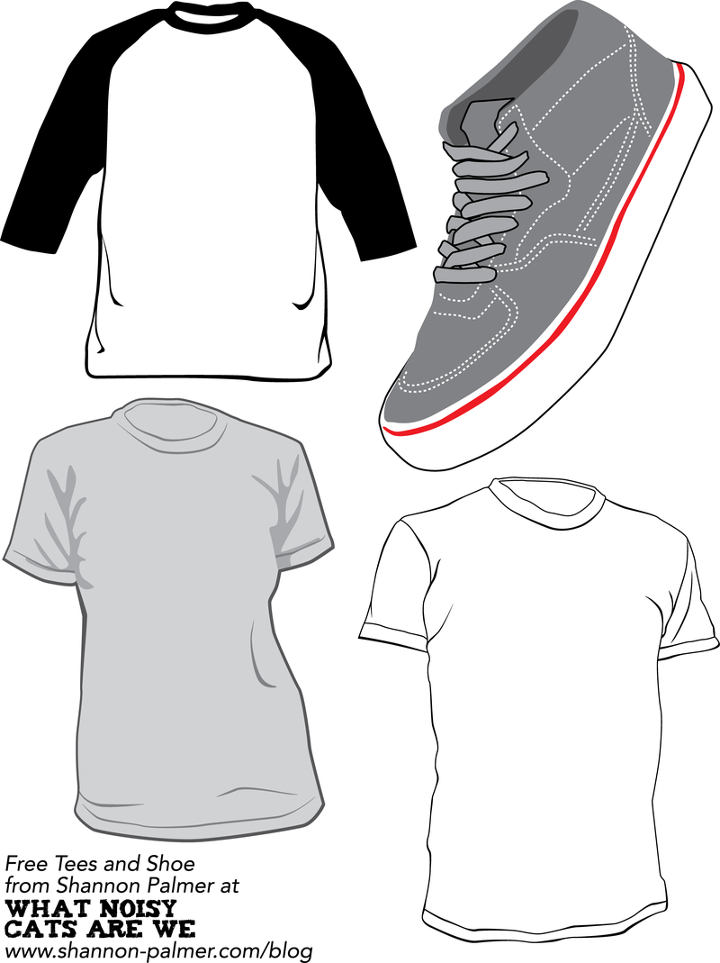 Vector de plantilla de zapatillas y camiseta
