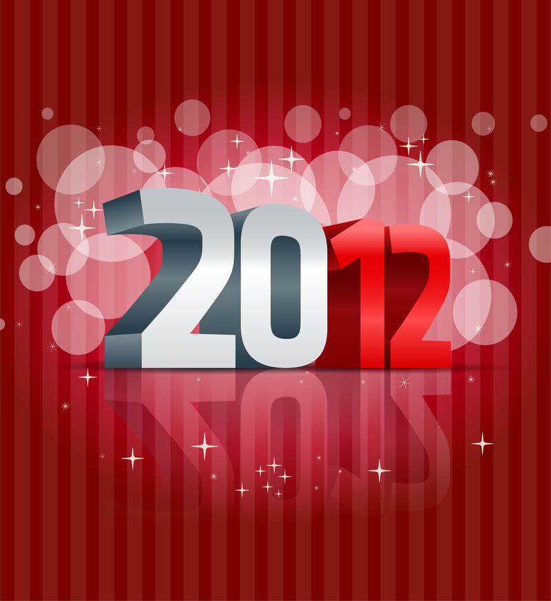 2012 Neujahr Vektor-Illustration