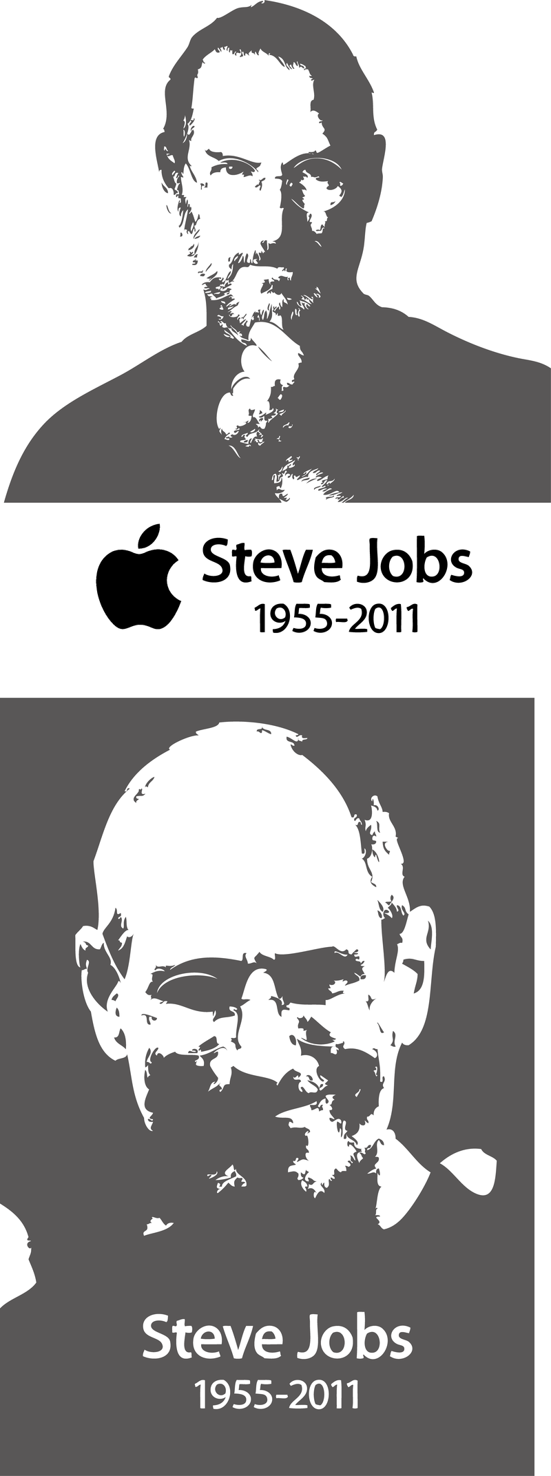 Steve Jobs Steve Jobs Preto e Branco Vector