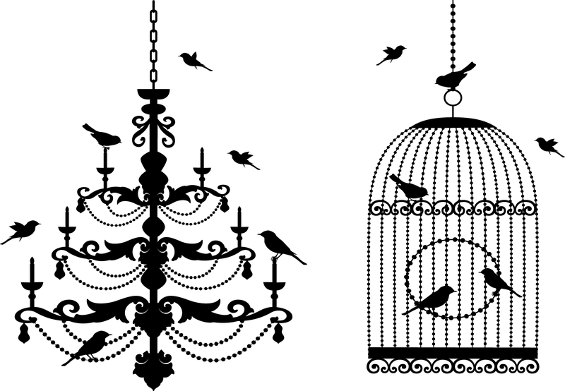 Vector de tema de jaula de pájaros
