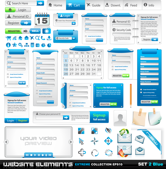 Web Design Elements 02 Vector 2   Vector Download