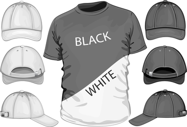 Kurzarm T-Shirt Vorlage 04 Vektor