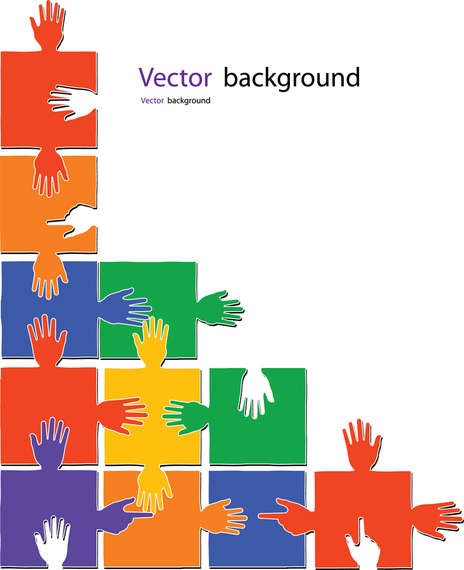 Puzzles Gesture Template 01 Vector Puzzles Gesture Template 01 Vector