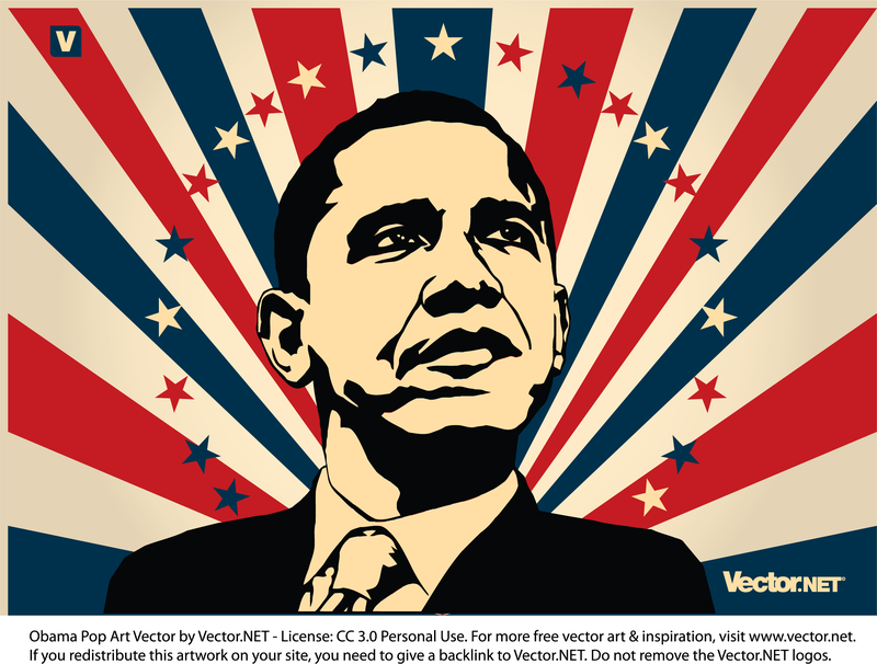 Ilustración patriótica de Obama