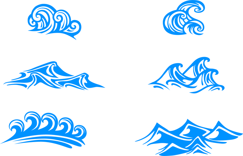 Blauer Wellen-Grafikvektor