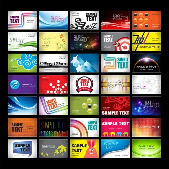 Multiple business card templates Vector download