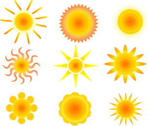 Álbum de sol de vector
