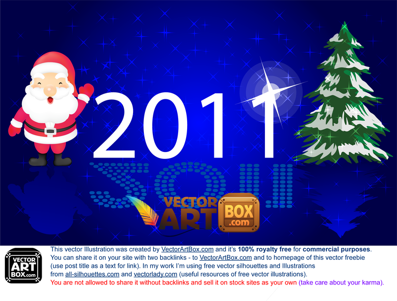 New Year Card Vector Download