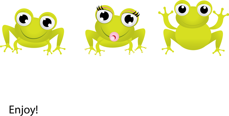 Grüner Frosch mit großen Augen Vektor