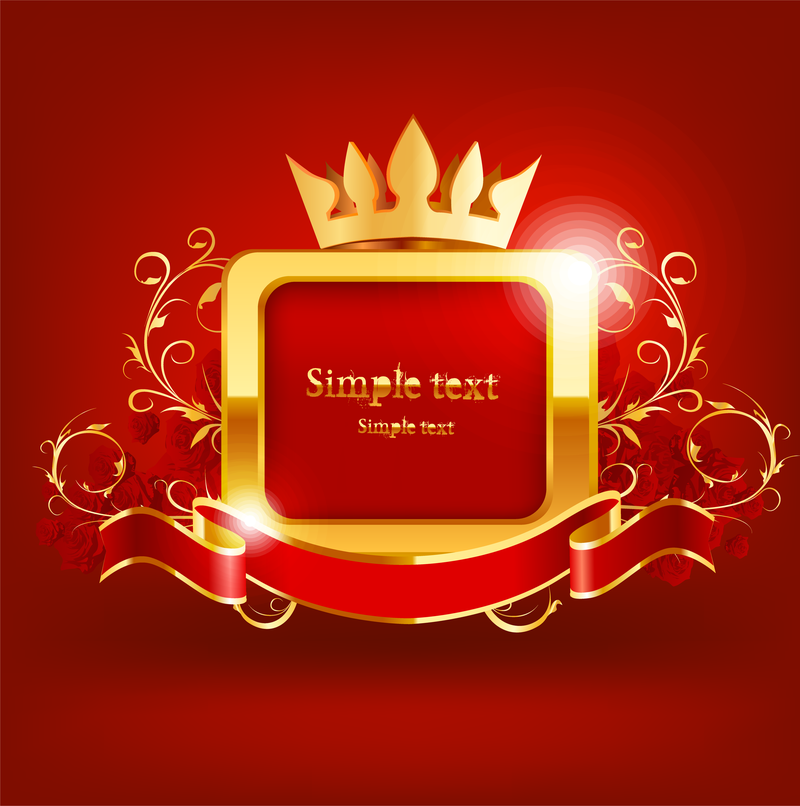 Hermosa etiqueta roja 04 Vector