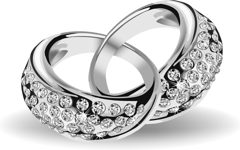 Precioso anillo de bodas 02 Vector