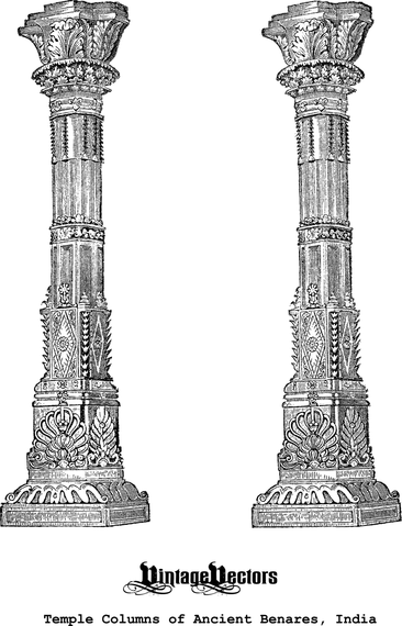 Ancient columns illustration Ancient columns illustration