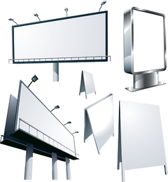 Outdoor Advertising Billboard Model 01 Vector Outdoor Advertising Billboard Model 01 Vector