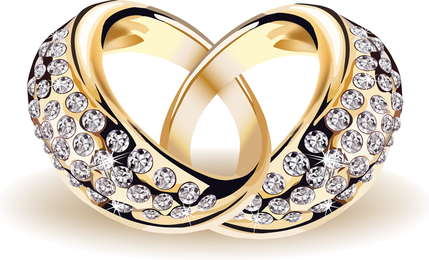 Precioso anillo de bodas 01 Vector